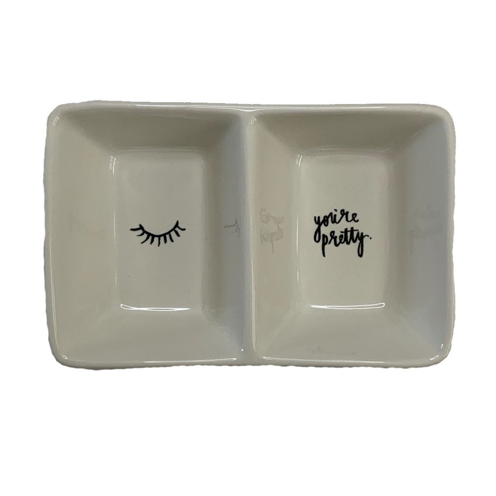 NWOT Rae Dunn "You're Pretty" Eyelash Tray/Dish